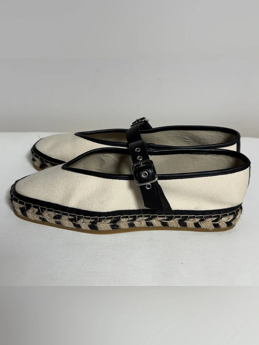 Madewell The Remy Natural Beige Mary Jane Espadrille Flats